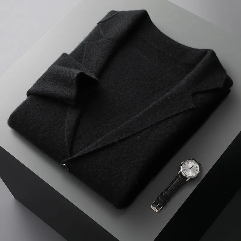 Men's High-Grade Wool Cardigan | Timeless Tailored Comfort Layer 8