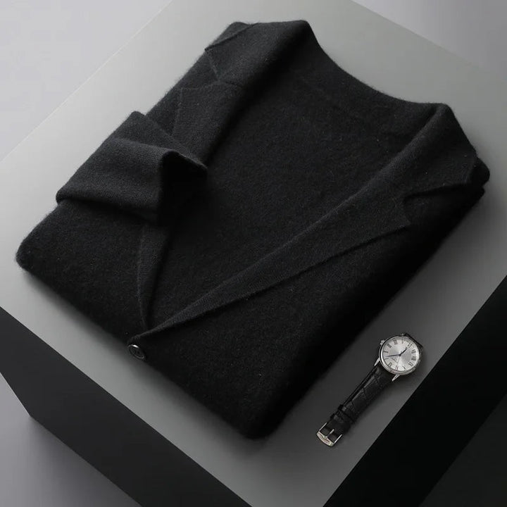 Men's High-Grade Wool Cardigan | Timeless Tailored Comfort Layer 8