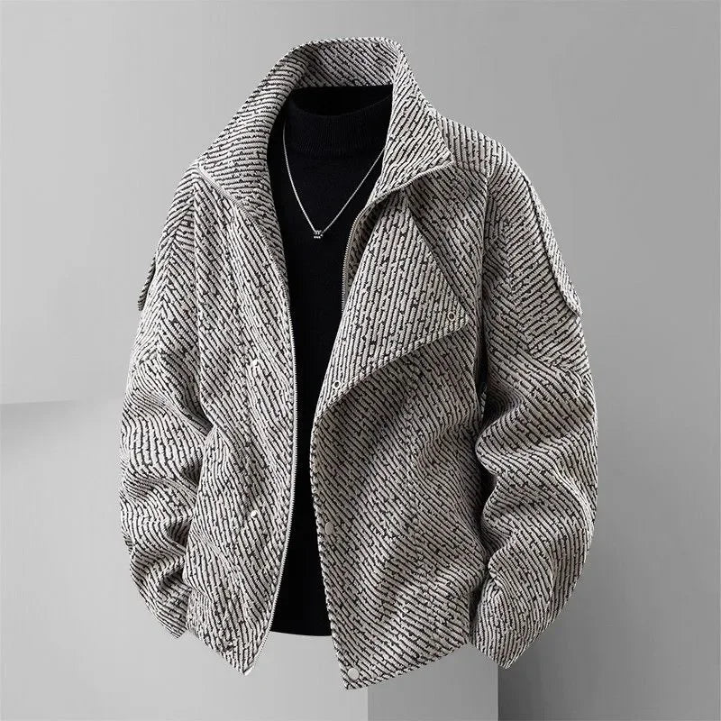 Men's retro casual jacket with comfortable autumn layering shape