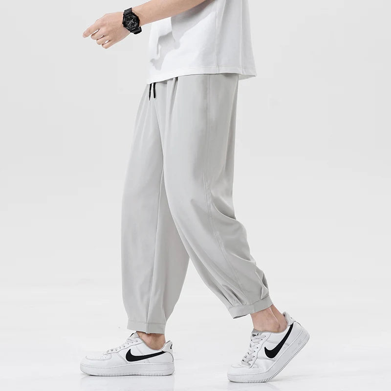 Men's Ice Silk Ankle-Length Pants | Lightweight Breathable Comfort Fit 2
