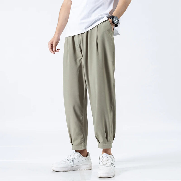 Men's Ice Silk Ankle-Length Pants | Lightweight Breathable Comfort Fit 7