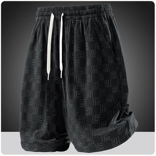 Men's ice silk cargo shorts with lightweight summer feel