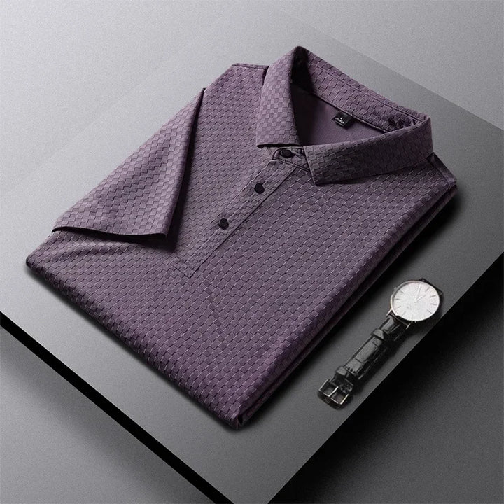 Men's Ice Silk Short Sleeve Polo Shirt | Smooth Breathable Summer Essential