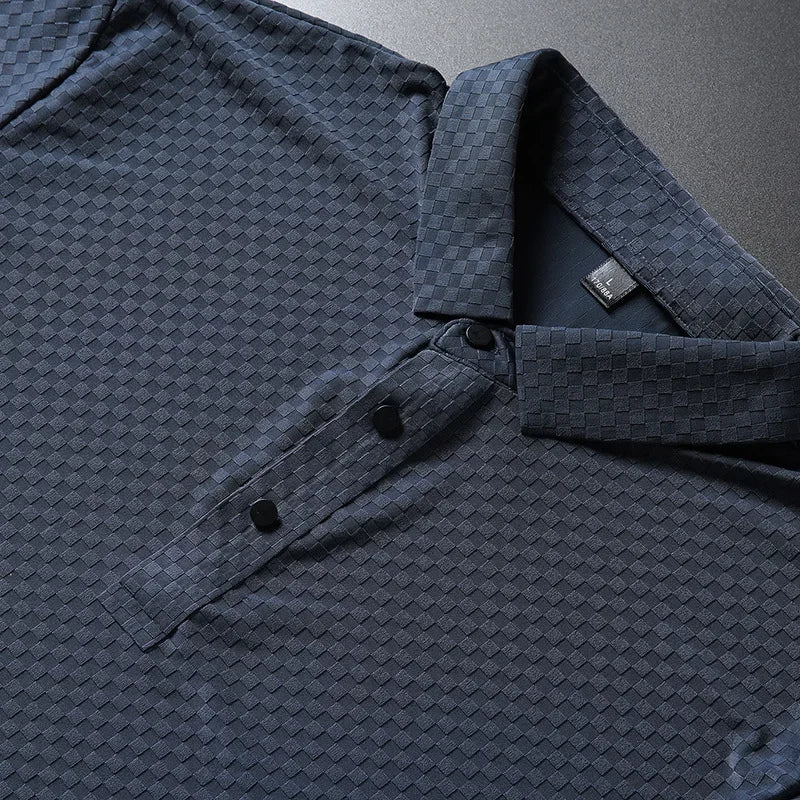 Men's Ice Silk Short Sleeve Polo Shirt | Smooth Breathable Summer Essential