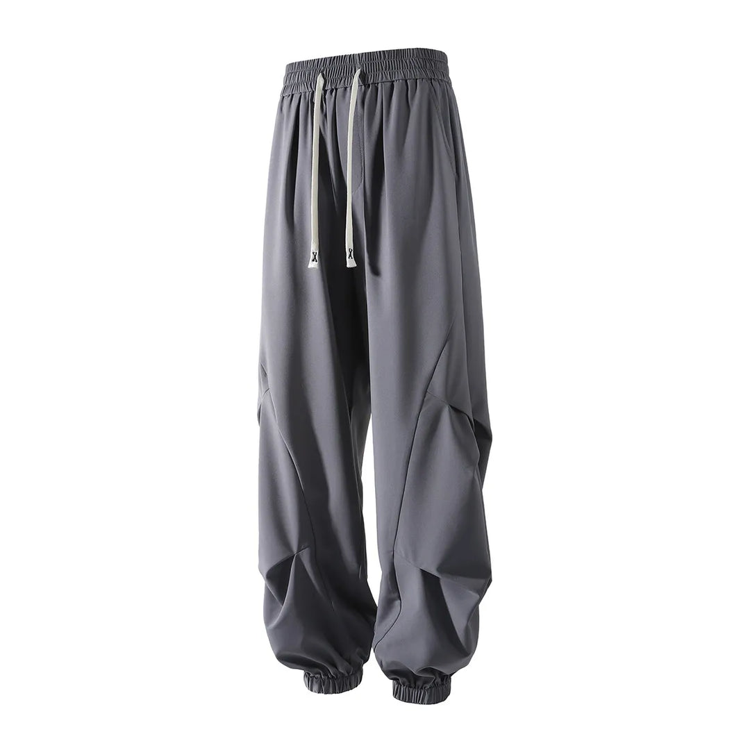Men's Ice Silk Pleated Pants | Lightweight Breathable Summer Casual Fit | Effortless Daily Comfort 1