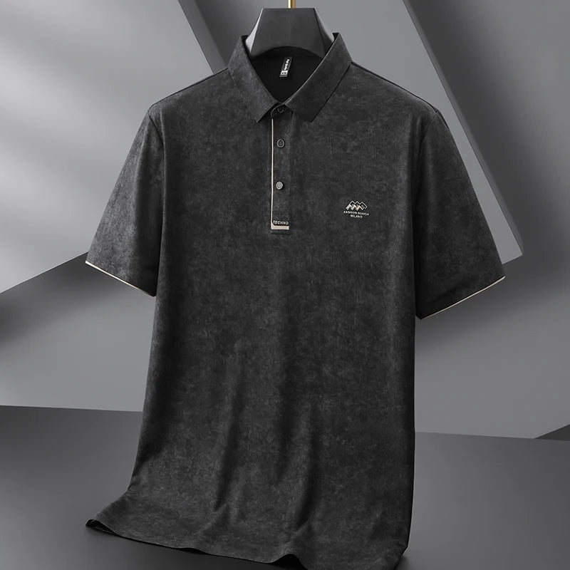 Men's Ice Silk Polo Shirt | Stylish Breathable Summer Essential