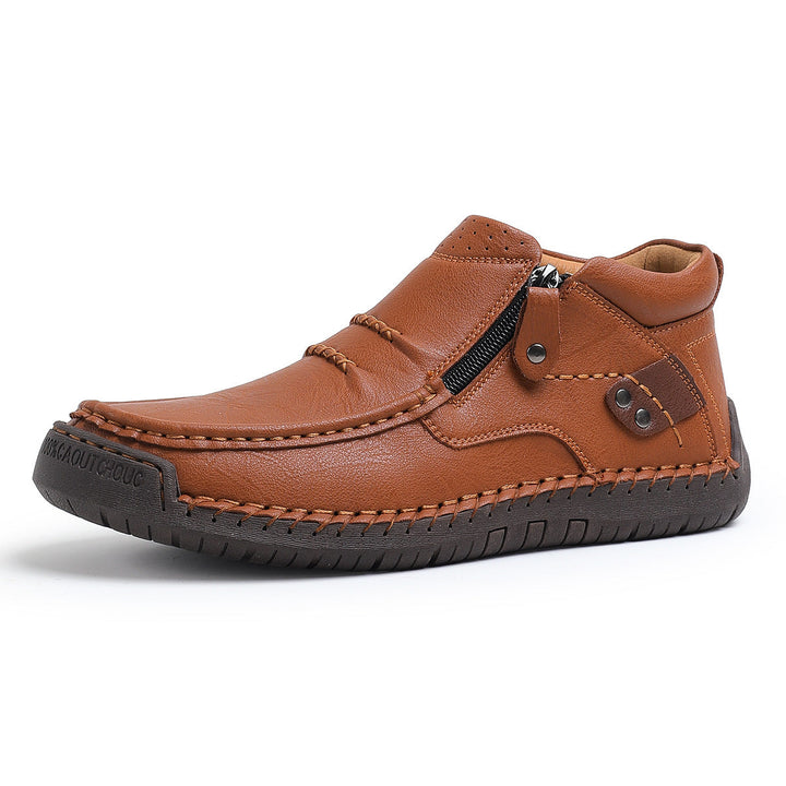 Men's Italian Leather Ankle Shoes | Premium Comfort Fit 2