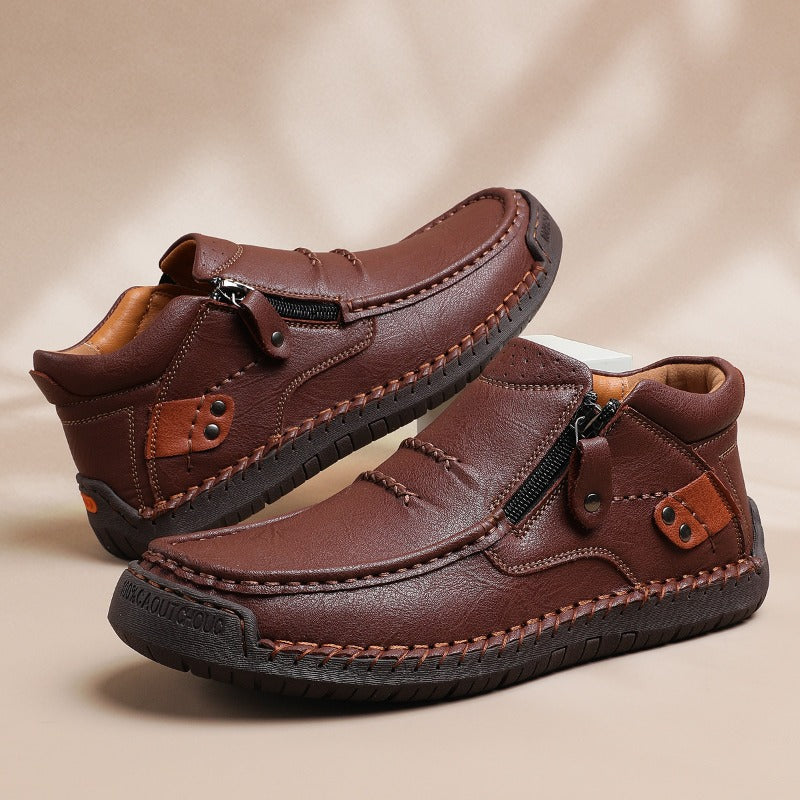 Men's Italian Leather Ankle Shoes | Premium Comfort Fit 3