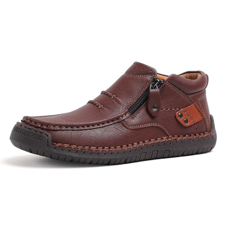 Men's Italian Leather Ankle Shoes | Premium Comfort Fit 4