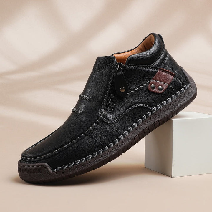 Men's Italian Leather Ankle Shoes | Premium Comfort Fit 5