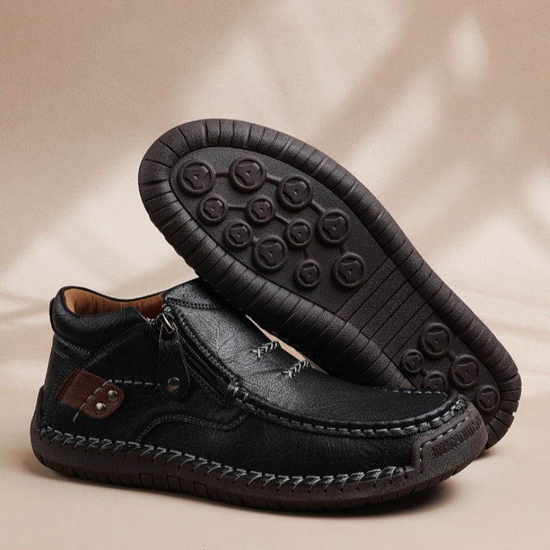 Men's Italian Leather Ankle Shoes | Premium Comfort Fit 6