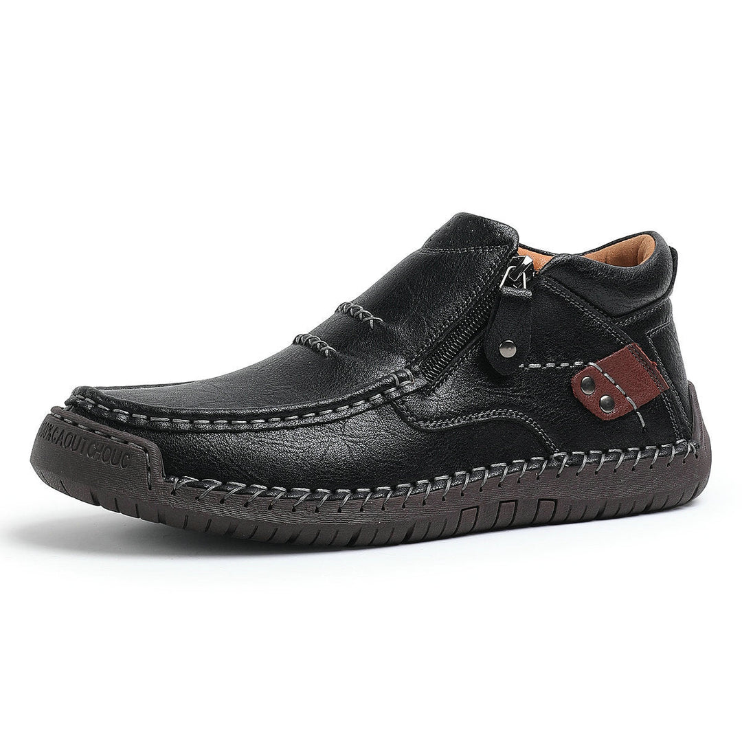 Men's Italian Leather Ankle Shoes | Premium Comfort Fit 7