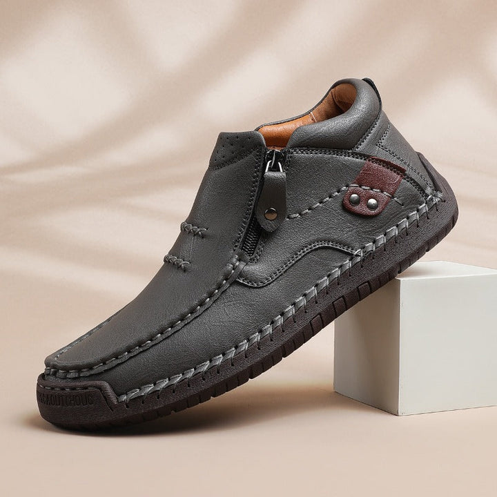 Men's Italian Leather Ankle Shoes | Premium Comfort Fit 8