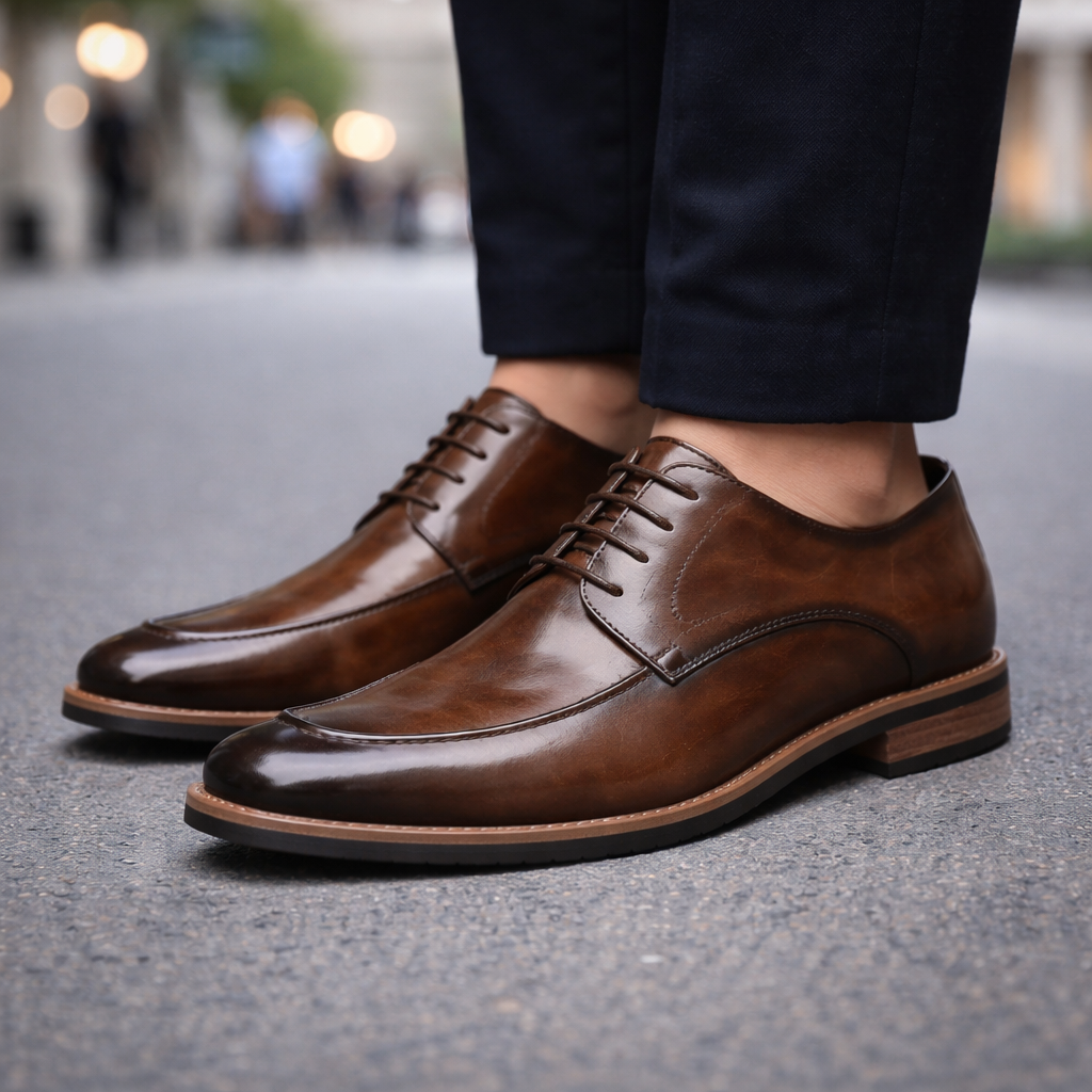 Men's Italian Leather Dress Sneakers | Refined Comfort Style 1