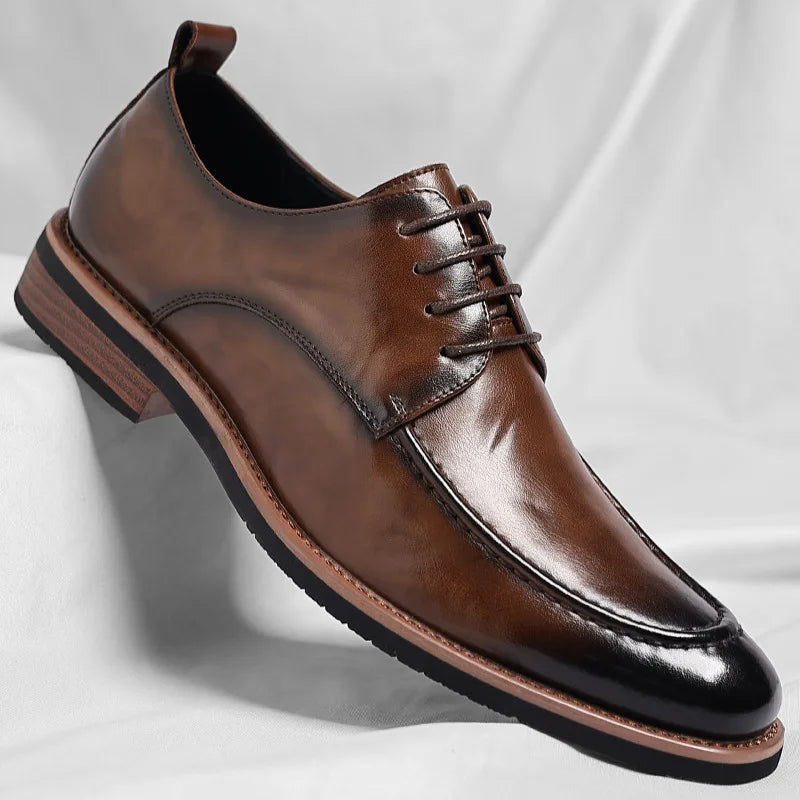 Men's Italian Leather Dress Sneakers | Refined Comfort Style 4