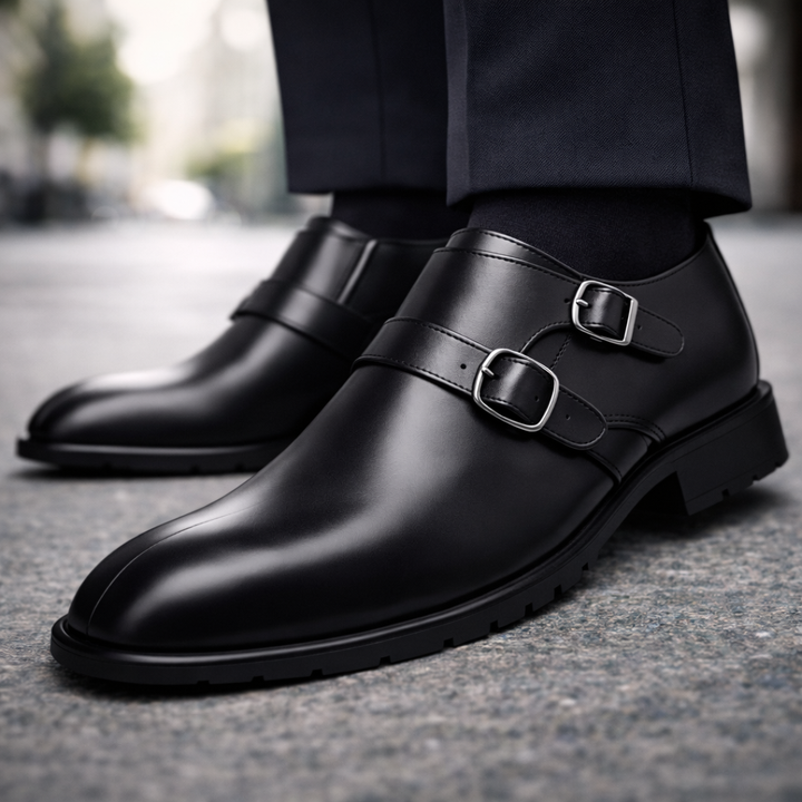 Men's Italian Leather Monk Strap Dress Shoes | Premium Comfort Fit 3