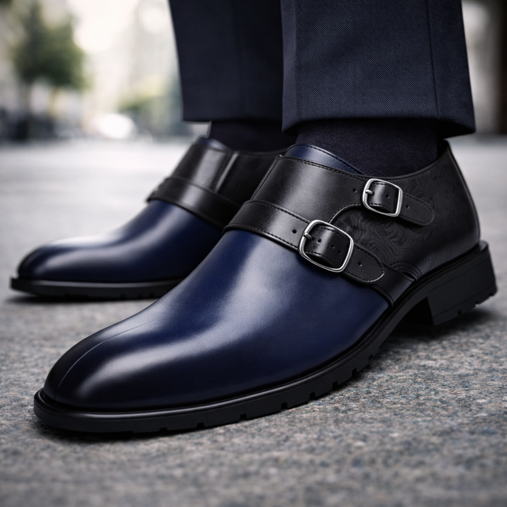 Men's Italian Leather Monk Strap Dress Shoes | Premium Comfort Fit 5
