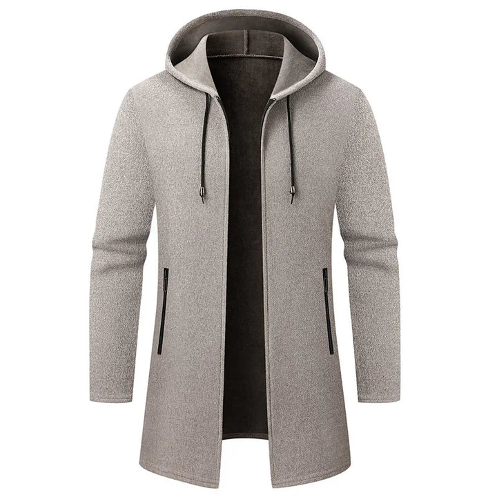 Men's Knitted Hooded Coat | Casual Mid-Length Comfort Fit | Modern Everyday Essential 2