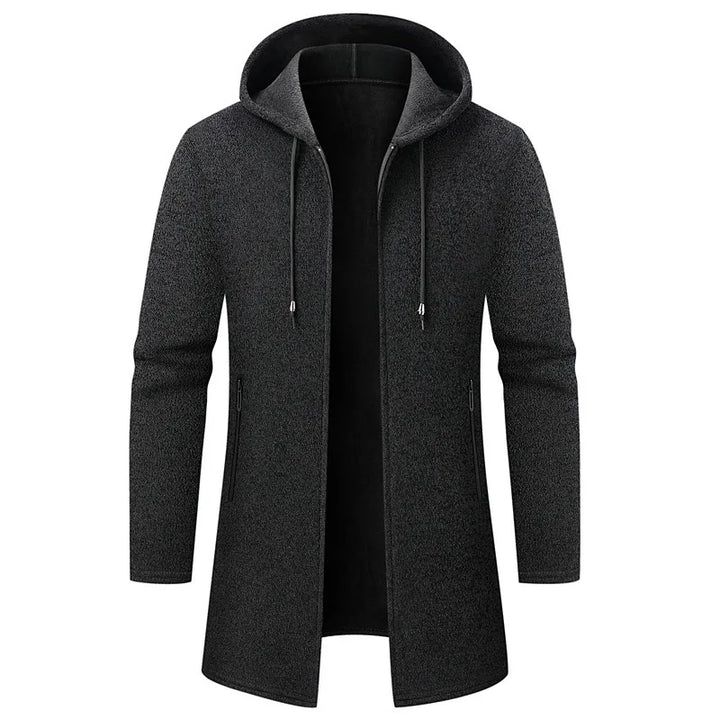 Men's Knitted Hooded Coat | Casual Mid-Length Comfort Fit | Modern Everyday Essential 3