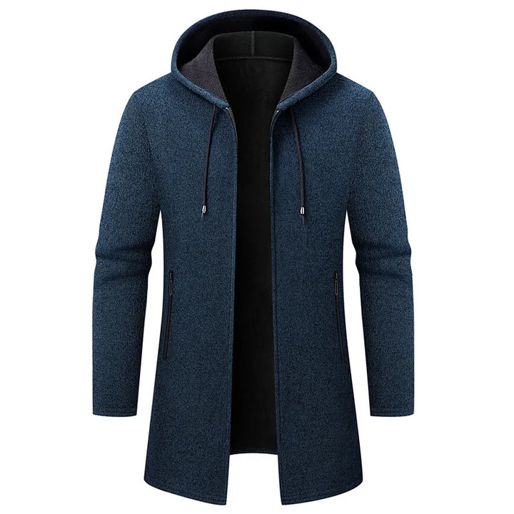 Men's Knitted Hooded Coat | Casual Mid-Length Comfort Fit | Modern Everyday Essential 4