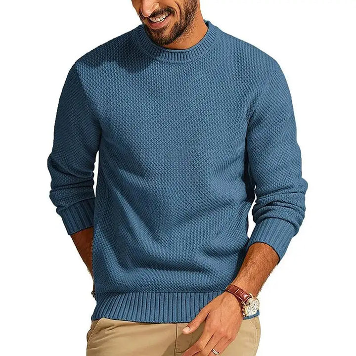 Men's Knitted O Neck Sweater | Casual Lightweight Urban Essential 1