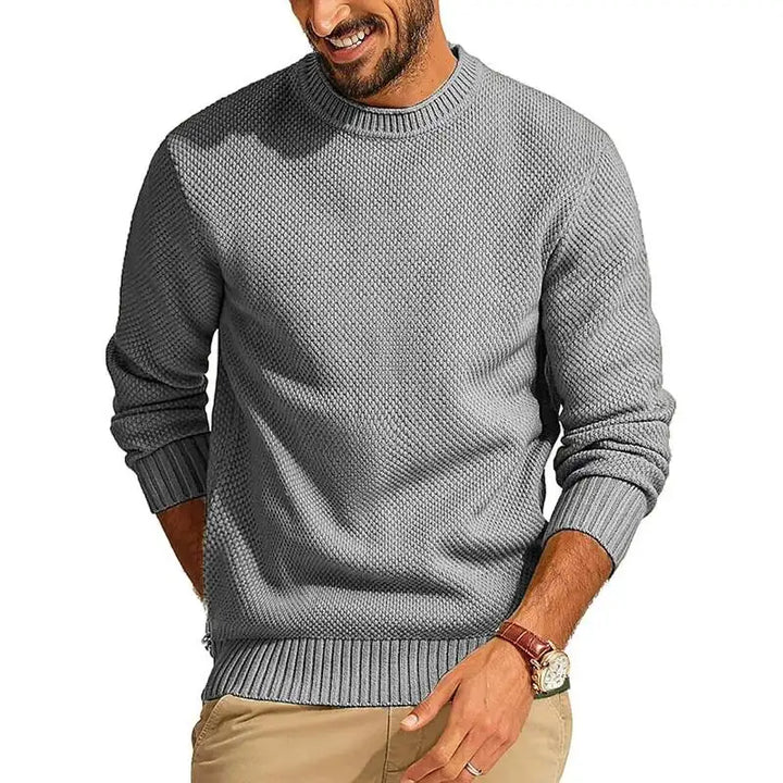 Men's Knitted O Neck Sweater | Casual Lightweight Urban Essential 6