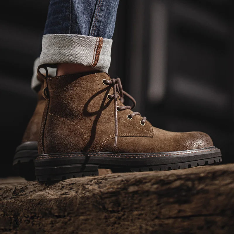 Men's Leather Ankle Boots | Vintage Durable Comfort Design | All-Day Wear Essential 2