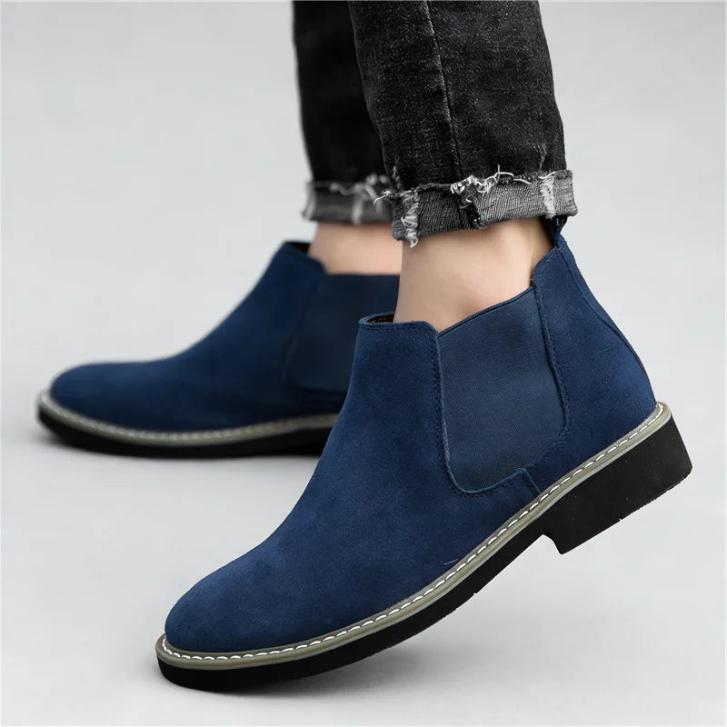 Men's Leather Chelsea Ankle Boots | Sleek Winter Formal Design 1