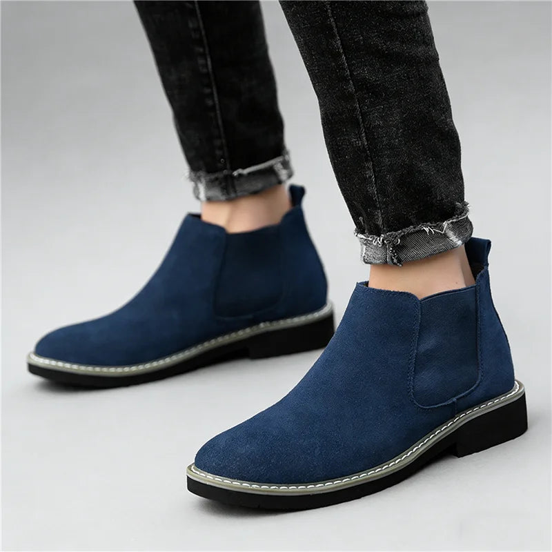 Men's Leather Chelsea Ankle Boots | Sleek Winter Formal Design 2
