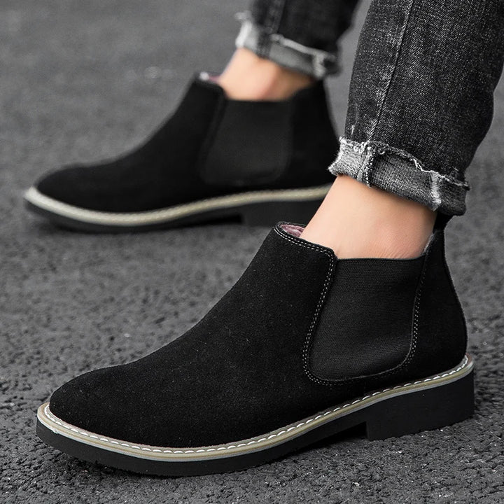 Men's Leather Chelsea Ankle Boots | Sleek Winter Formal Design 7