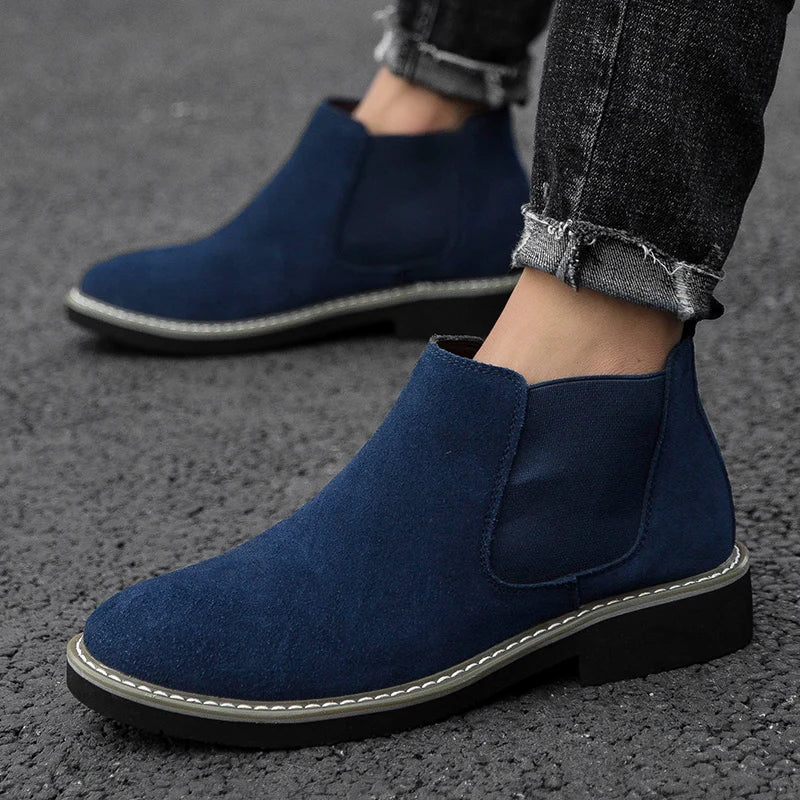 Men's Leather Chelsea Ankle Boots | Sleek Winter Formal Design 8