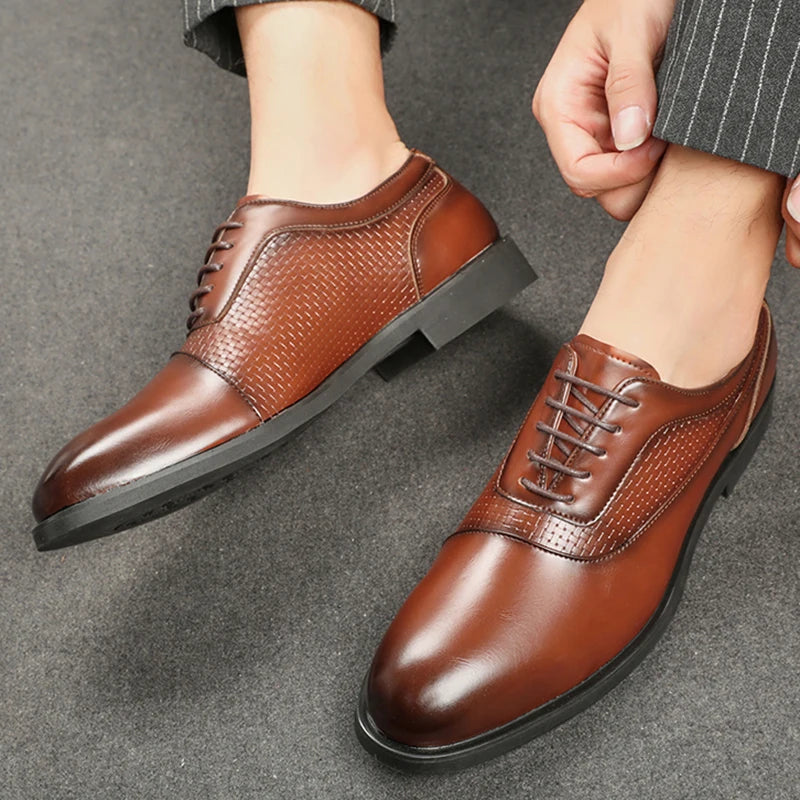 Men's Leather Lace-Up Oxford Shoes | Elegant Business Casual Style 3