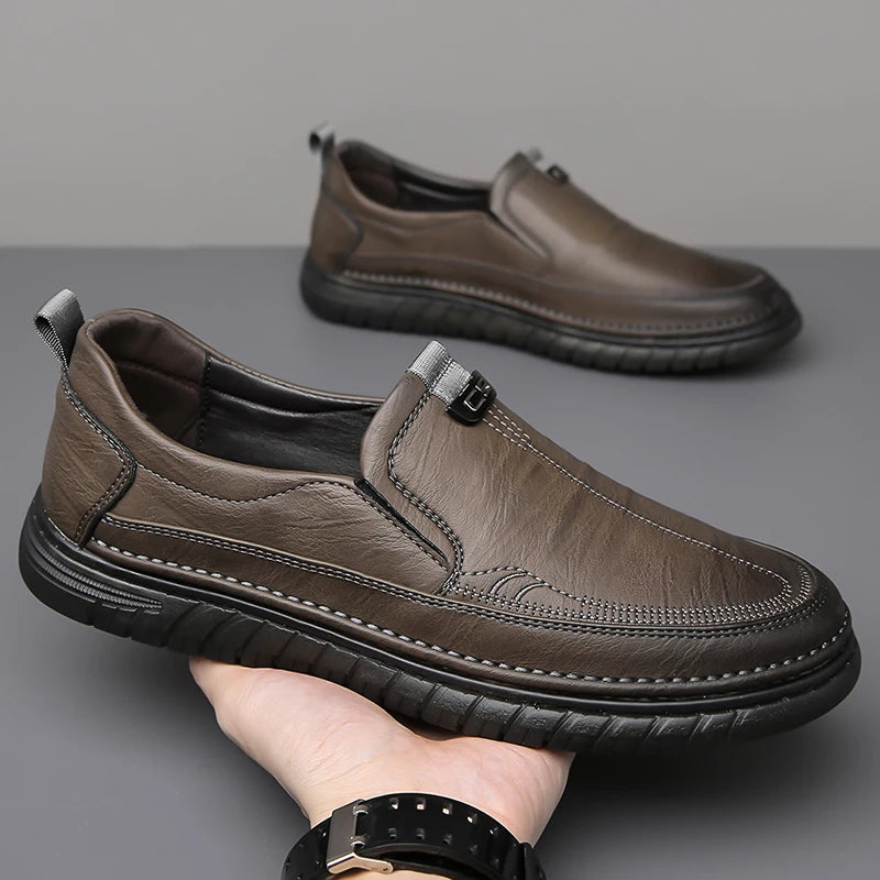 Men's Leather Loafers | Soft Sole Casual Summer Fit 1