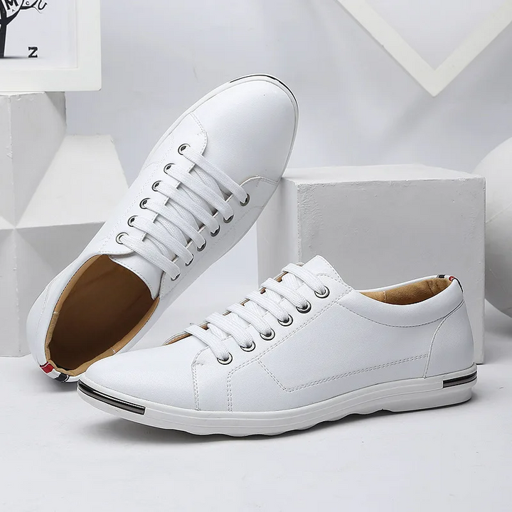 Men's Leather Low-Top Sneakers | Sleek Versatile Comfort Design 0