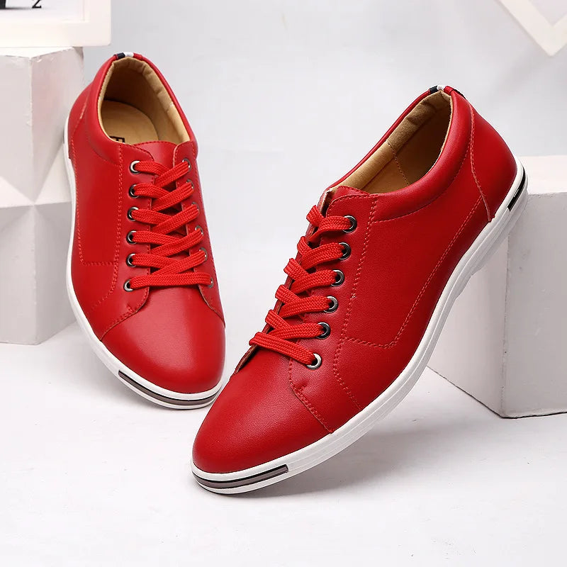 Men's Leather Low-Top Sneakers | Sleek Versatile Comfort Design 3