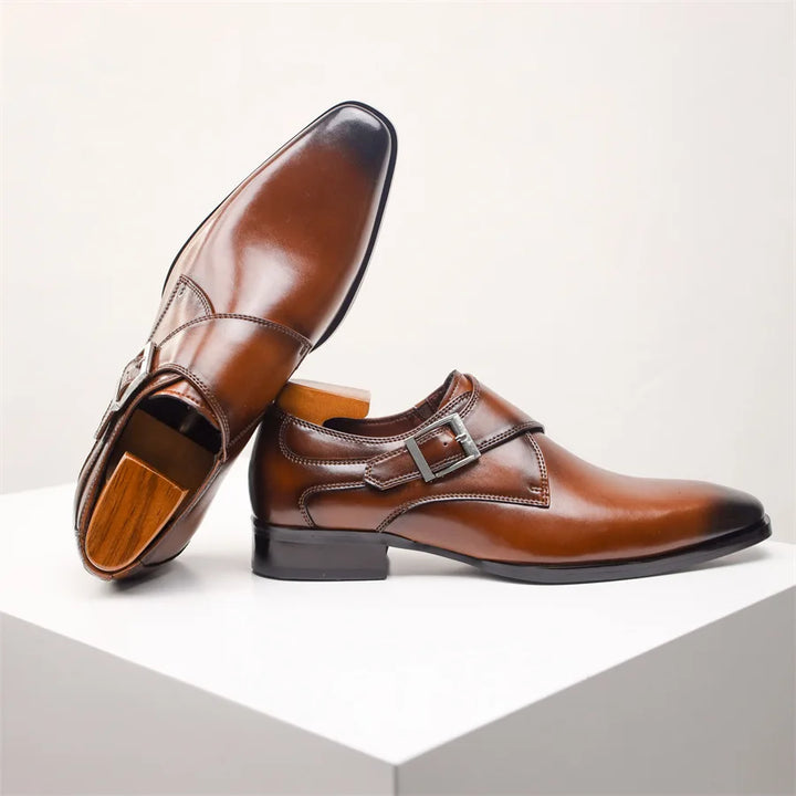 Men's Leather Monk Strap Oxfords | Classic Retro Business Style 2