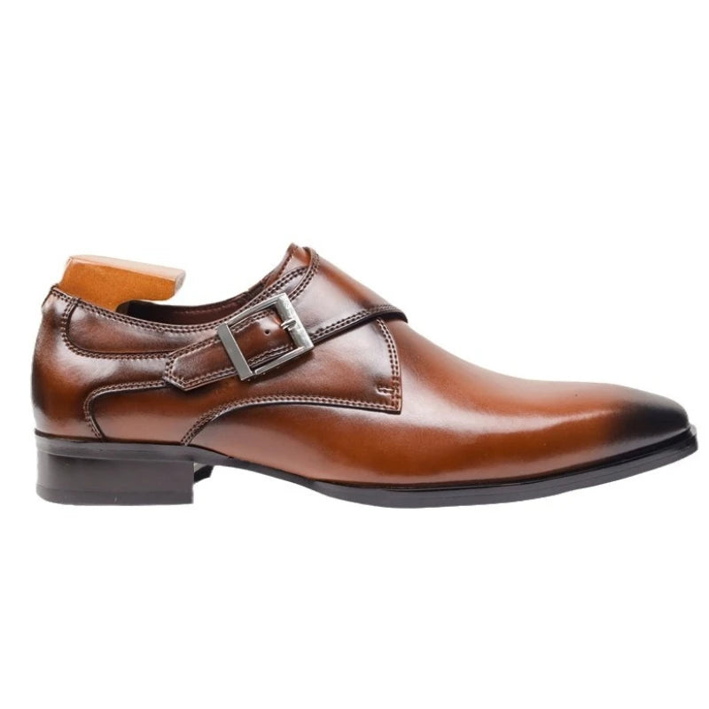 Men's Leather Monk Strap Oxfords | Classic Retro Business Style 3