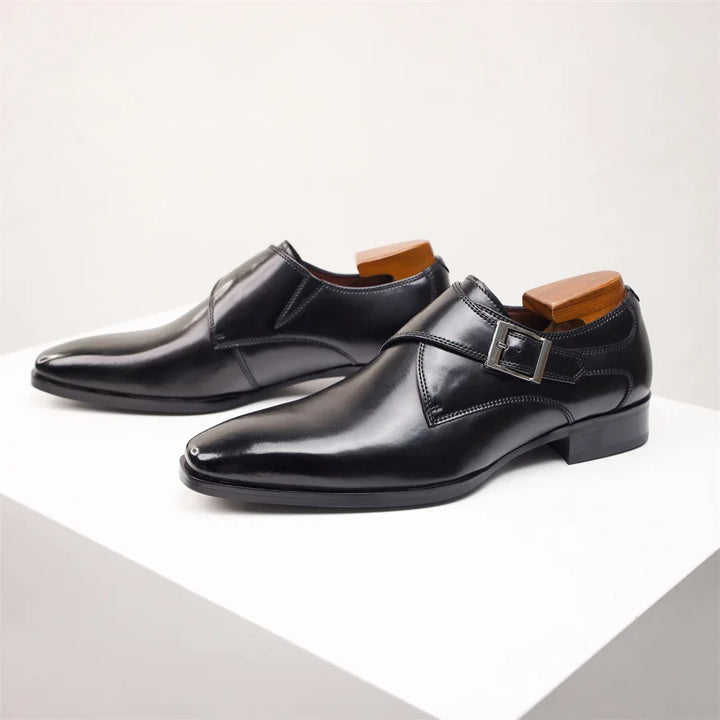 Men's Leather Monk Strap Oxfords | Classic Retro Business Style 4
