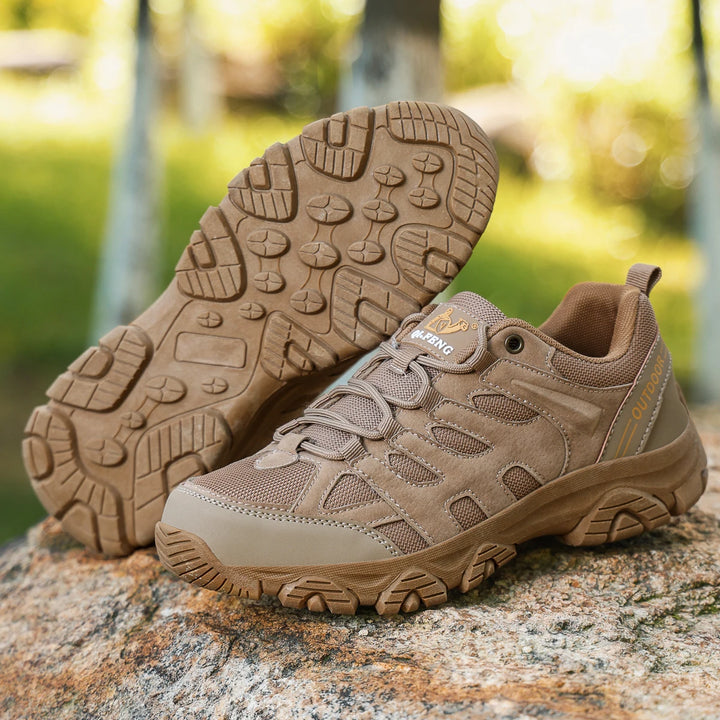 Men's Leather Mountain Sneakers | Durable All-Day Comfort Trail Fit 1