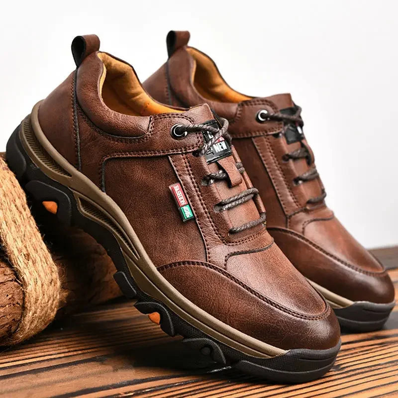 Men's Leather Trail Sneakers | Durable Retro Comfort Fit 1