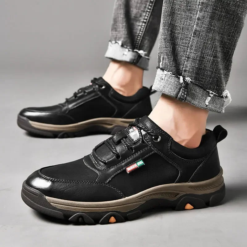 Men's Leather Trail Sneakers | Durable Retro Comfort Fit 2