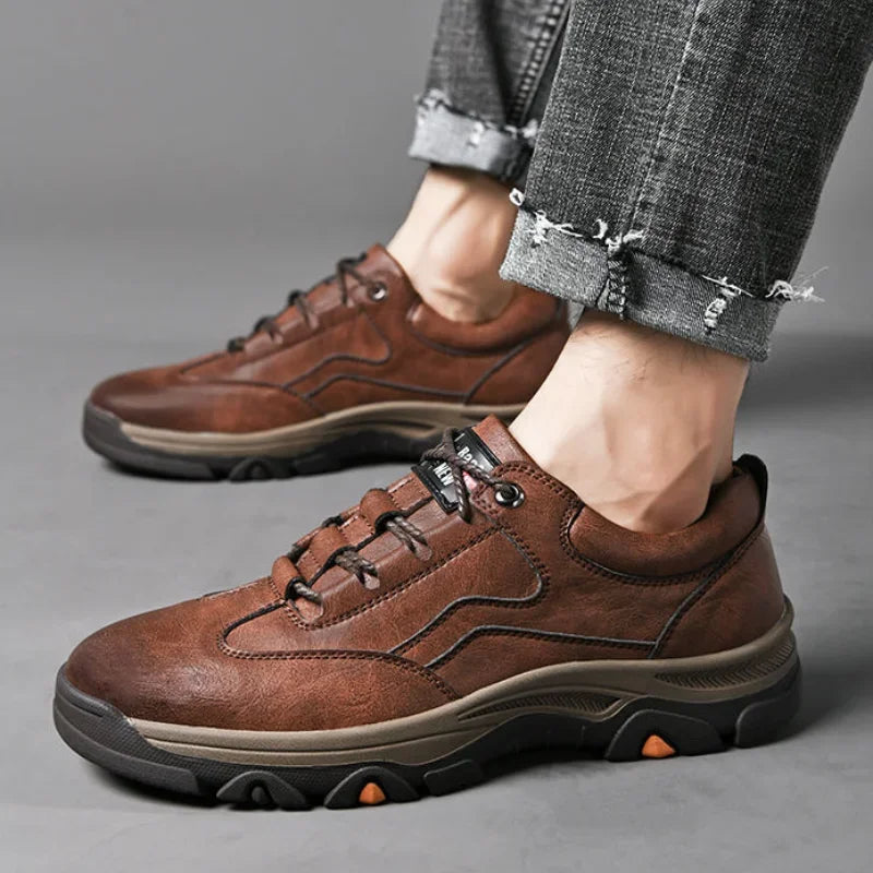 Men's Leather Trail Sneakers | Durable Retro Comfort Fit 3