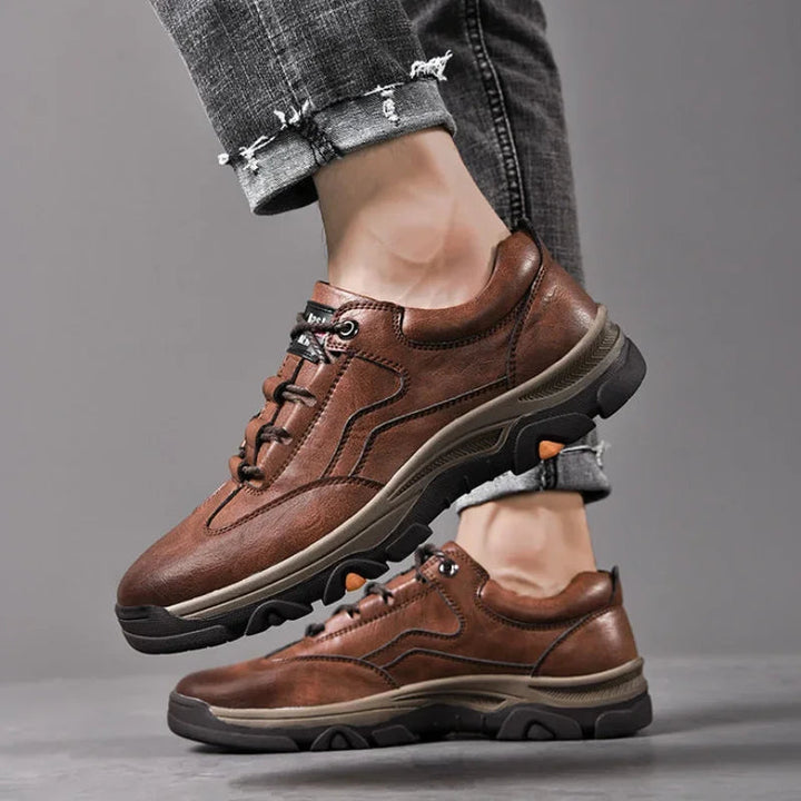 Men's Leather Trail Sneakers | Durable Retro Comfort Fit 4