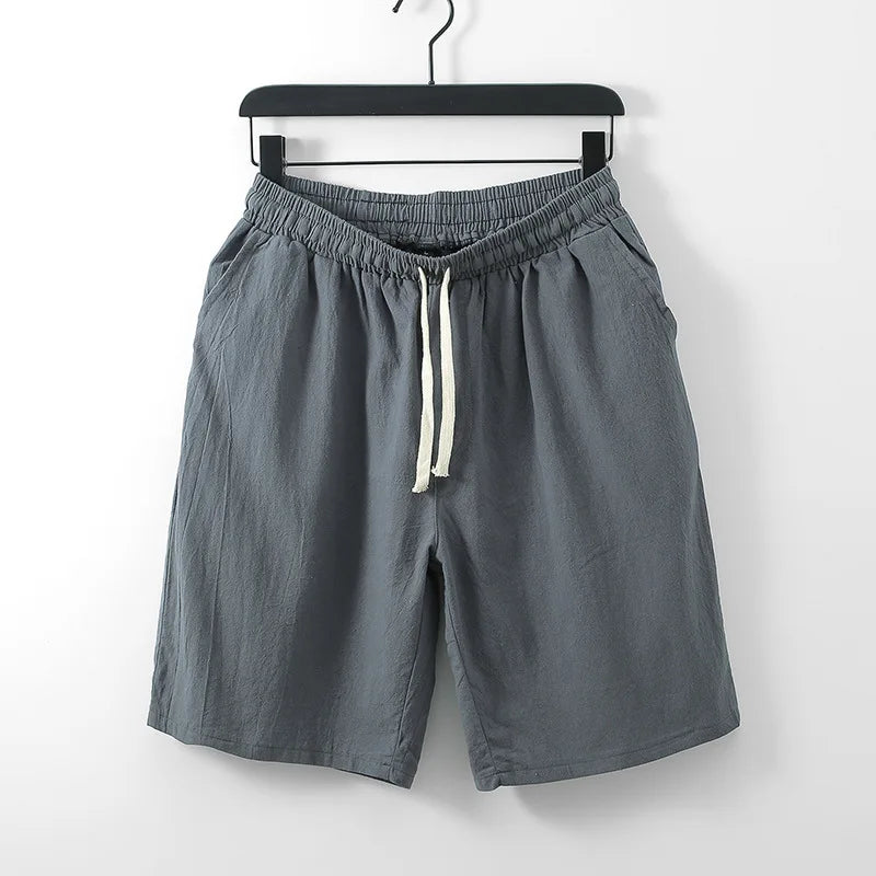 Men's Lightweight Breathable V-Neck T-Shirt and Drawstring Shorts Set | Effortless Summer Comfort Fit 2