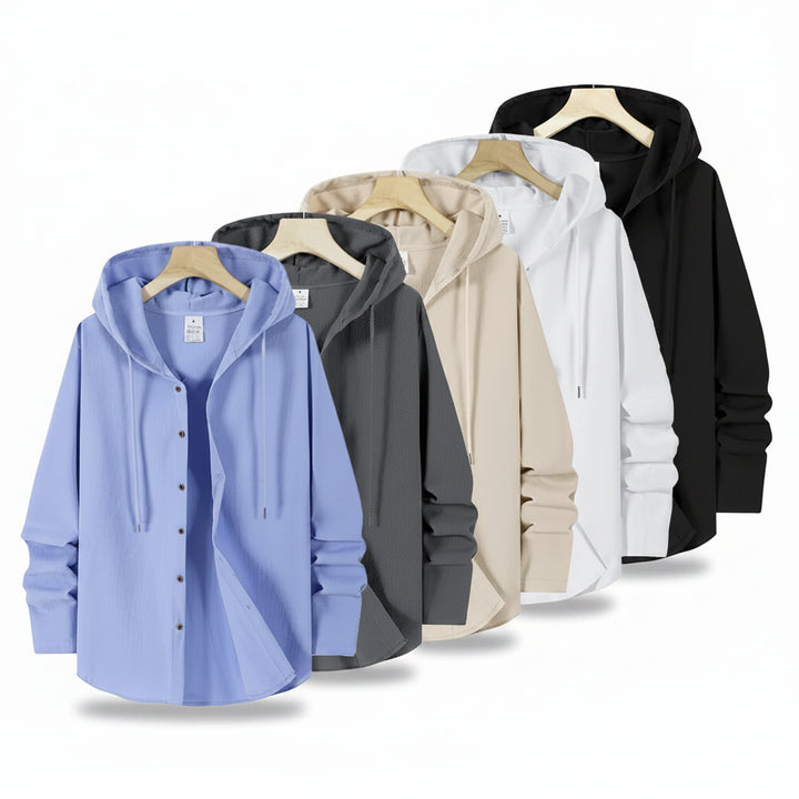 Men's Lightweight Hooded Shirt | Casual Summer Comfort Fit 0