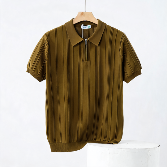 Men's Lightweight Knit Polo Shirt | Classic England-Inspired Summer Style 0
