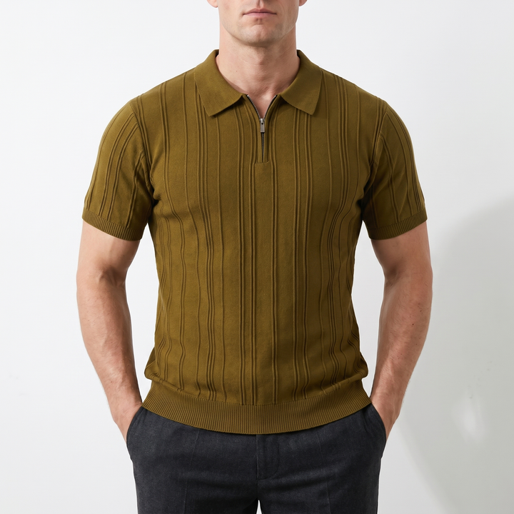 Men's Lightweight Knit Polo Shirt | Classic England-Inspired Summer Style 1