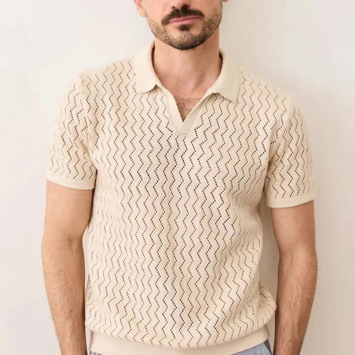 Men's Lightweight Knit Polo Shirt | Classic Slim Fit Summer Essential