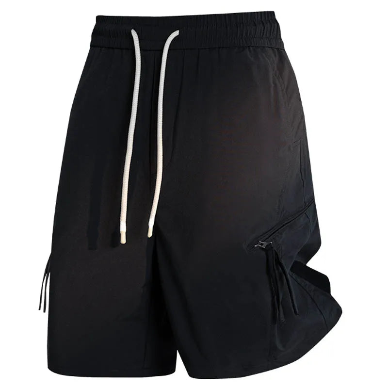 Men's plus-size cargo shorts with outdoor pocket utility