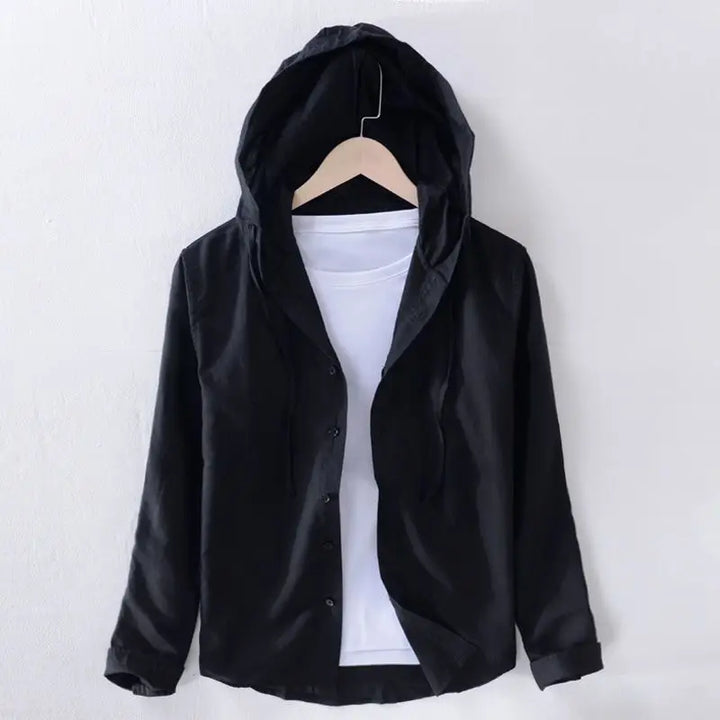 Men's Lightweight Striped Hooded Long-Sleeved Shirt | Casual Spring Style Statement 3